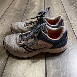 Saucony Excursion TR Gray and Blue Trail Sneakers Men's Size 8 W